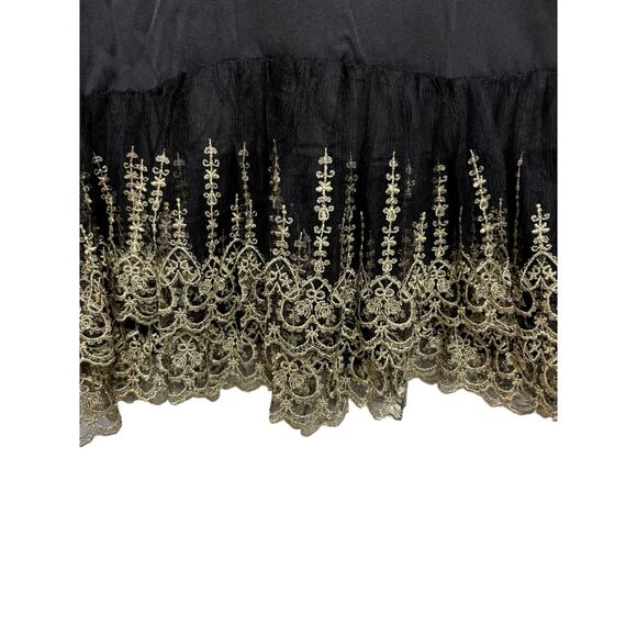New Tuckernuck Pomander Place Gold Lace Lillith Midi Dress Sz Large 1543-D - Picture 10 of 13